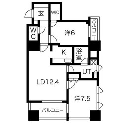 アルグラッド ザ・タワー心斎橋の物件間取画像